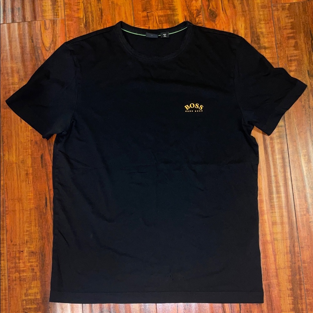 Hugo Boss Men’s Black Logo T-Shirt – Size S – Classic Crewneck